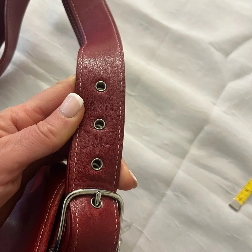 Coach red satchel style purse - Picture 10 of 13